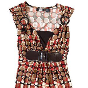 Studio 1940 Women Top Multicolor Size Medium Vintage Sleeveless Sequins Belt
